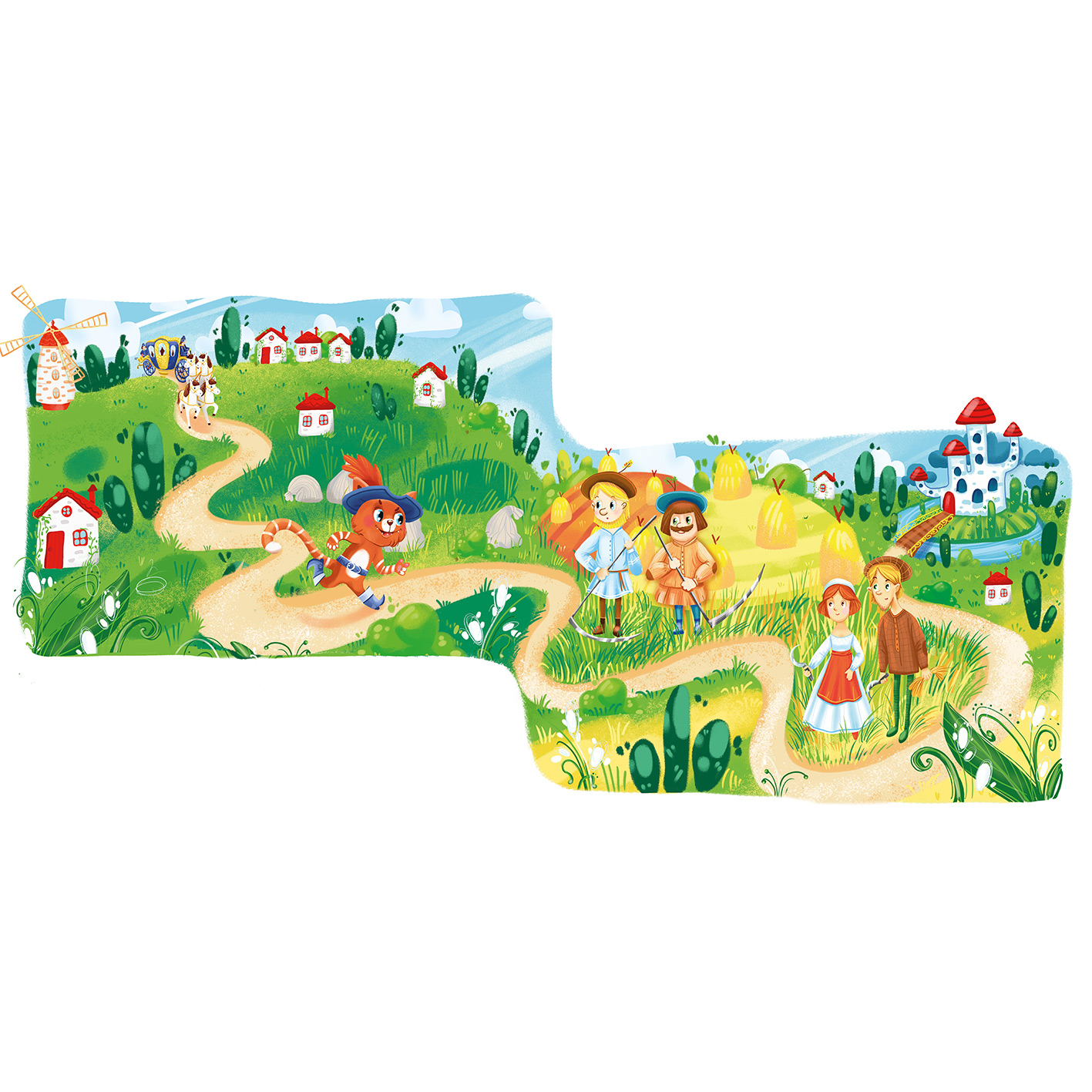 Иллюстрация к сказке "Кот в сапогах"