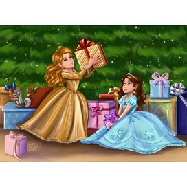 Принцесса София вместе с сестрой открывают подарки