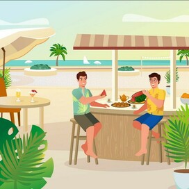 Miami Beach. Иллюстрация