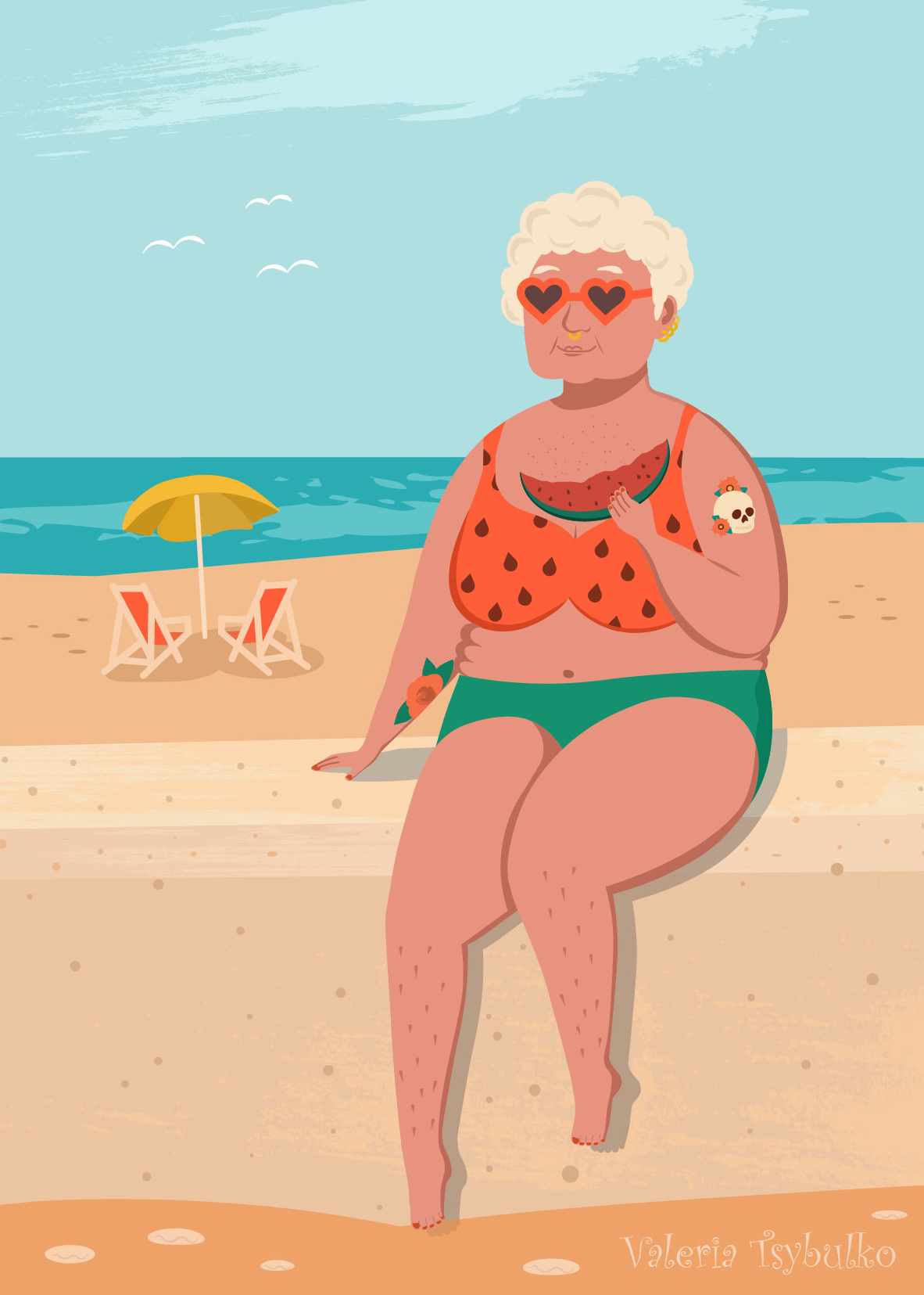 Женщина и море