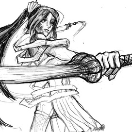 девушка с мечом