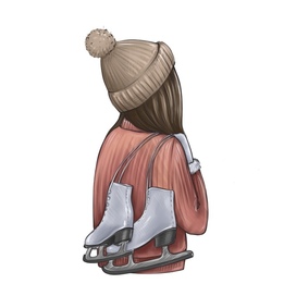 Девушка с коньками