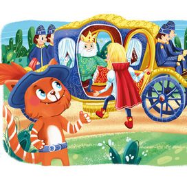 Иллюстрация к сказке "Кот в сапогах"