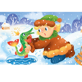 Иллюстрация к сказке "По щучьему веленью"