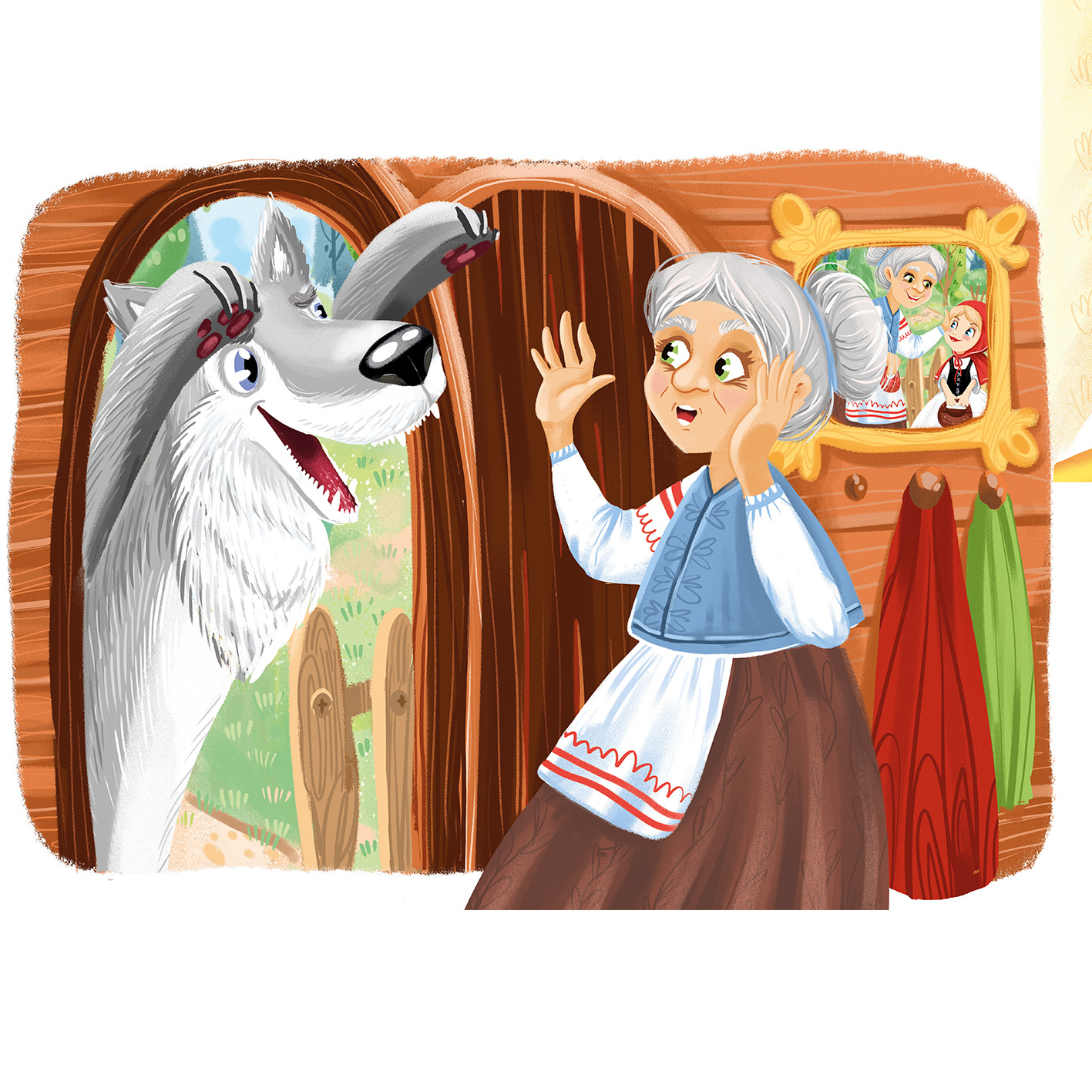 Иллюстрация к сказке " Красная шапочка"