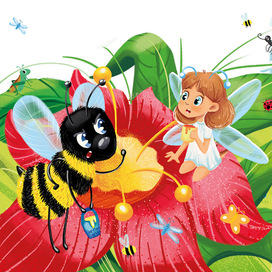 Иллюстрация к сказке "Девочка мотылек""