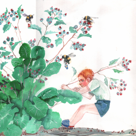 "Лопух" иллюстрация к книге Н.Евдокимовой "Такое короткое лето"