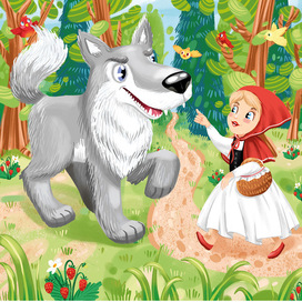 Иллюстрация к сказке "Красная шапочка"а"