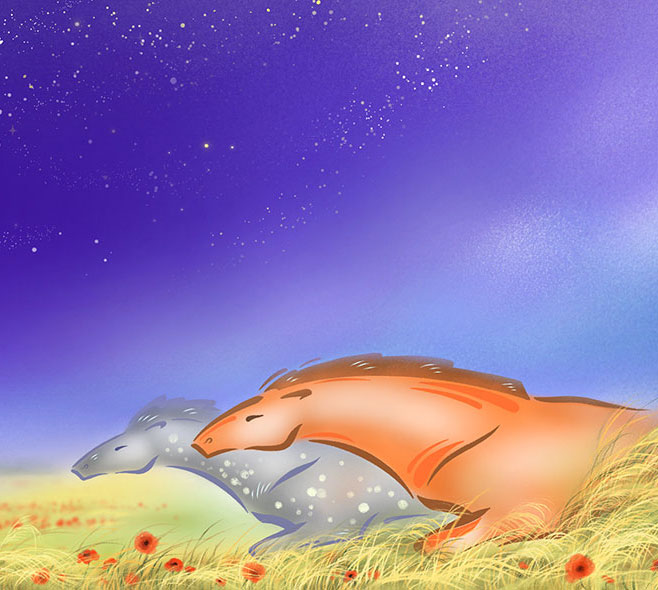 Фрагмент - лошади