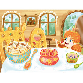 Иллюстрация к сказке "Три медведя"