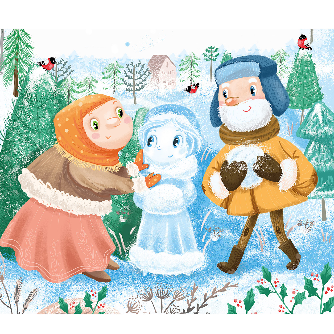 Иллюстрация к сказке "Снегурочка"