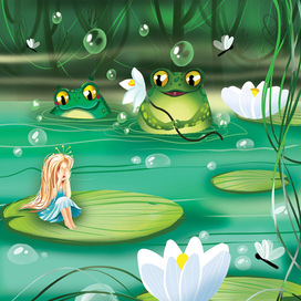 Иллюстрация к сказке "Дюймовочка".