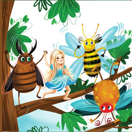 Иллюстрация к сказке "Дюймовочка"