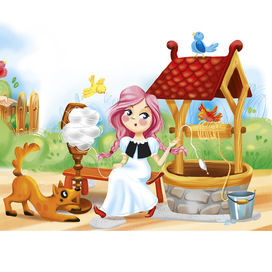 Иллюстрация к сказке "Госпожа метелица""