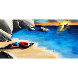 Иллюстрация к сказке "Гулливер в стране лилипутов"