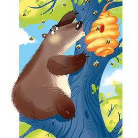 Иллюстрация к сказке "Как звери выбирали хвосты"