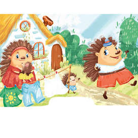 Иллюстрация к сказке "Ёж и заяц"