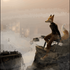 Лис в туманном городе