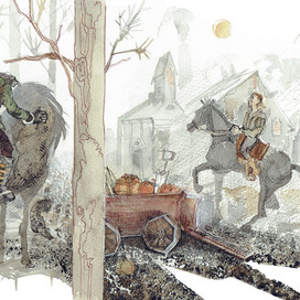 Иллюстрация к рассказу "Легенда о Сонной Лощине"