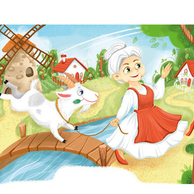 Иллюстрация к сказке "Коза-дереза ".