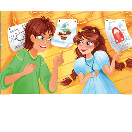 Иллюстрация к сказке "Принцесса Таисия и летающий остров".