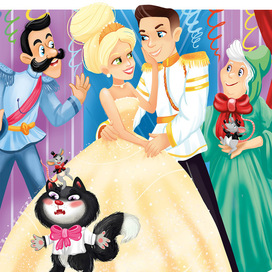 Иллюстрация к сказке "Золушка и день рождения".