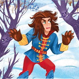 Иллюстрация к сказке "Красавица и чудовище".