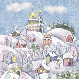 Зимняя деревенька
