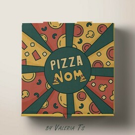 Мокап. Дизайн коробки пиццы