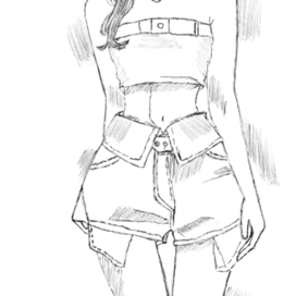 скетч девушки 