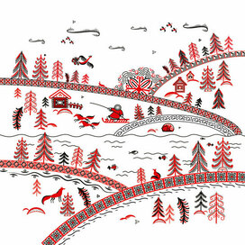 Мезенская роспись