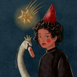 Девушка с лебедем