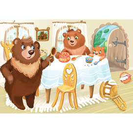 Иллюстрация к сказке "Три медведя".