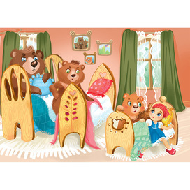 Иллюстрация к сказке "Три медведя".