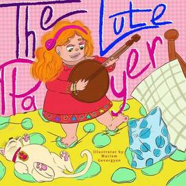 Children book illustration.  The Lute Player. 