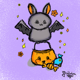 Летучая мышка на хэллоуин