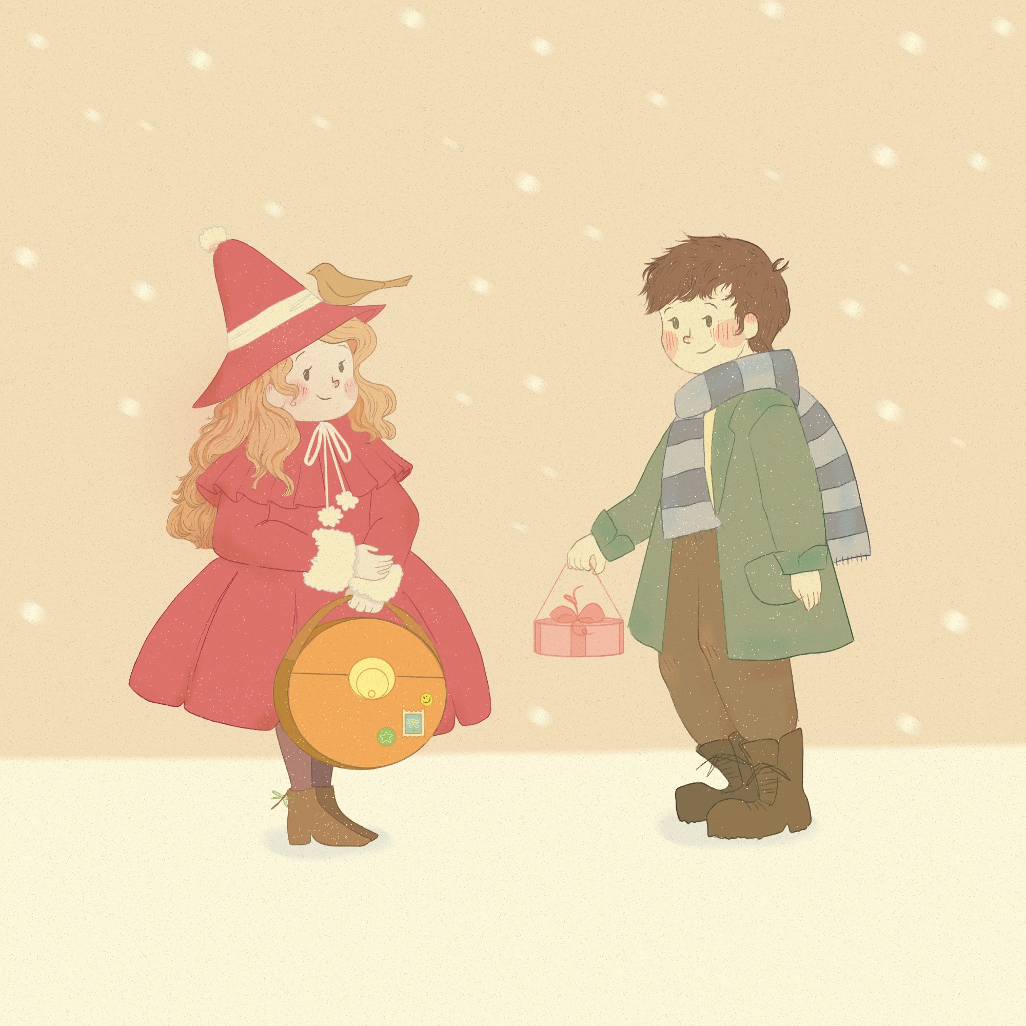 У юной ведьмочки появился друг ^^