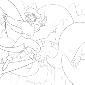 Эскиз для новой иллюстрации "пиратская история"