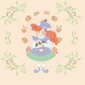 Элли печет печенье