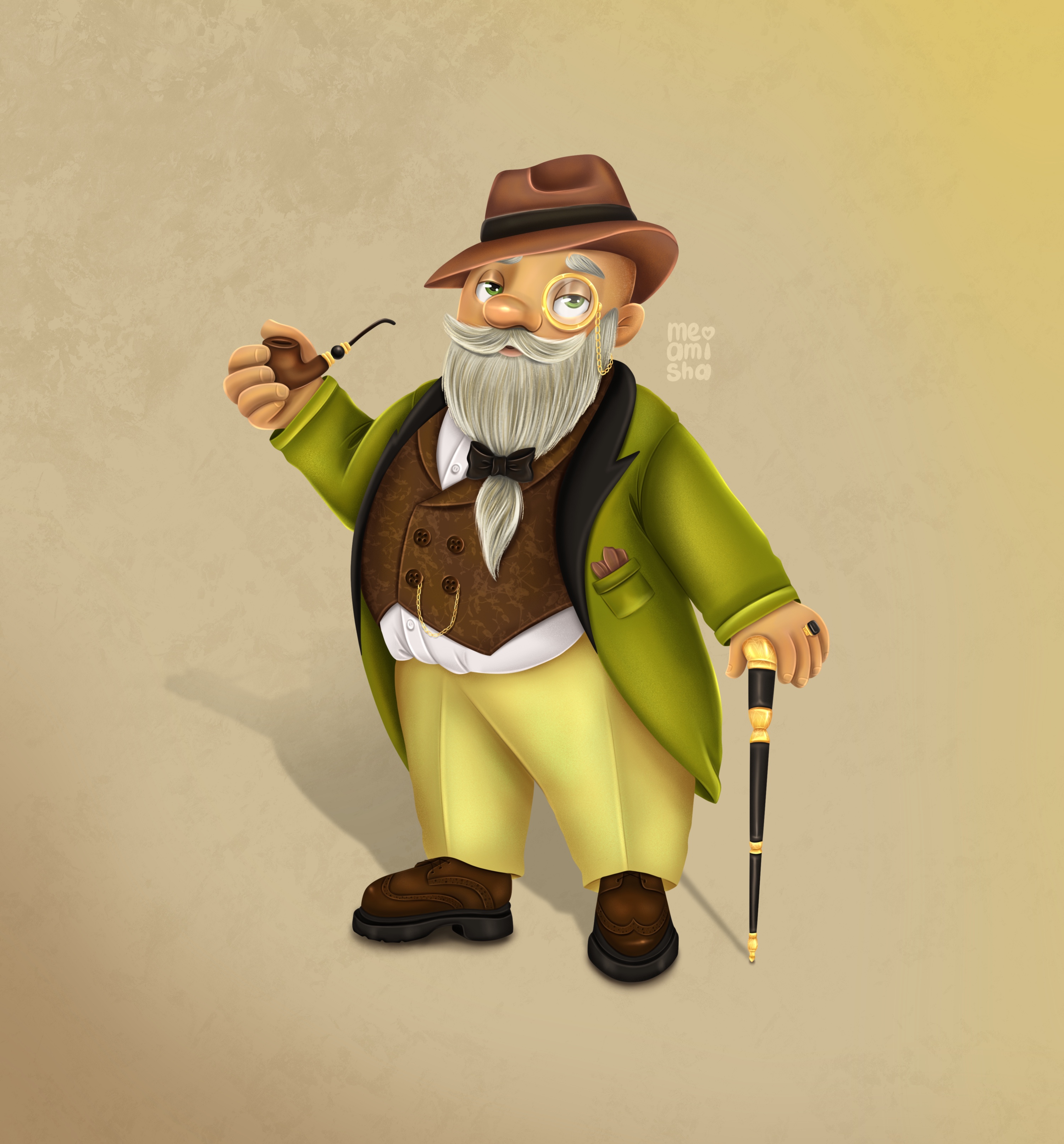 Разработка персонажа модного деда