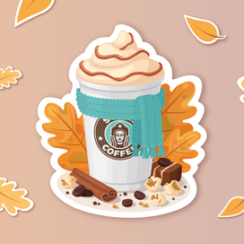 Стикер для кофейни