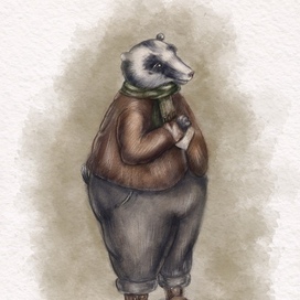 Барсук старший. Иллюстрация к циклу «Зверский детектив»