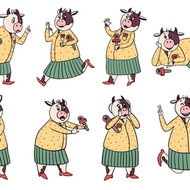 Персонаж Корова журналист