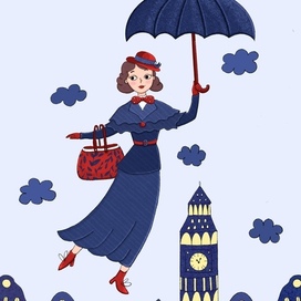 Обложка для книги «Мэри Попринс»