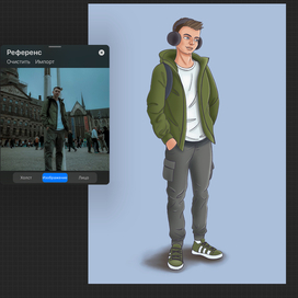 Парень в зеленой куртке