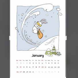 Январь. Календарь 2025