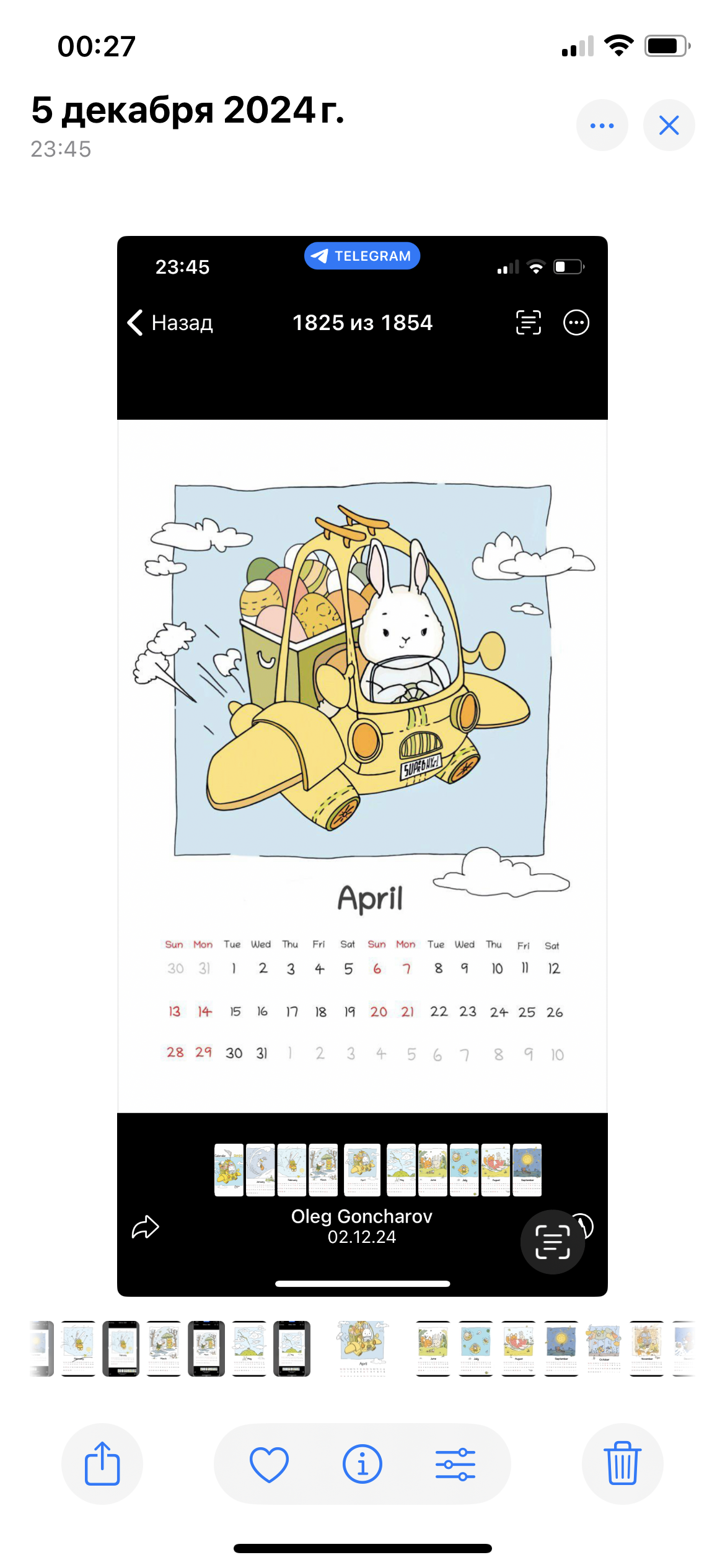 Апрель. Календарь 2025