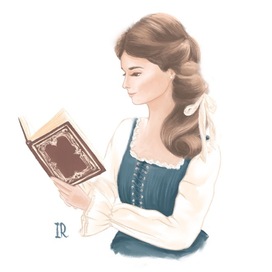 Портрет в образе Бэлль из "Красавица и Чудовище"