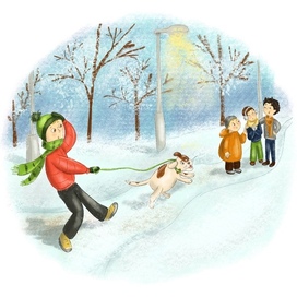 Иллюстрация к стихотворению С.Медведевой "Прогулка"