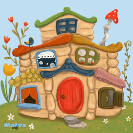 Иллюстрация для пазла-вкладыша "Теремок"